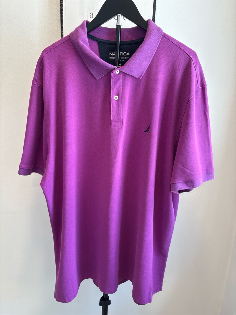 Nautica Men's Bright Purple Performance Polo